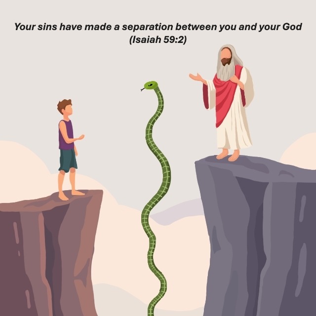 Drawing 2 MAN and SIN verse italicized